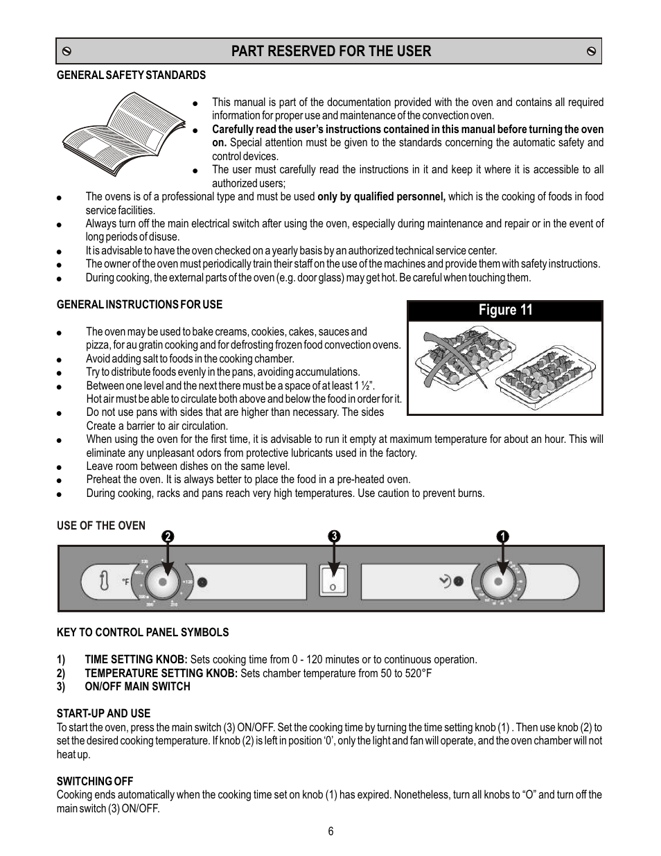 Part reserved for the user figure 11 | Bakers Pride BP-200 Manual User Manual | Page 6 / 12