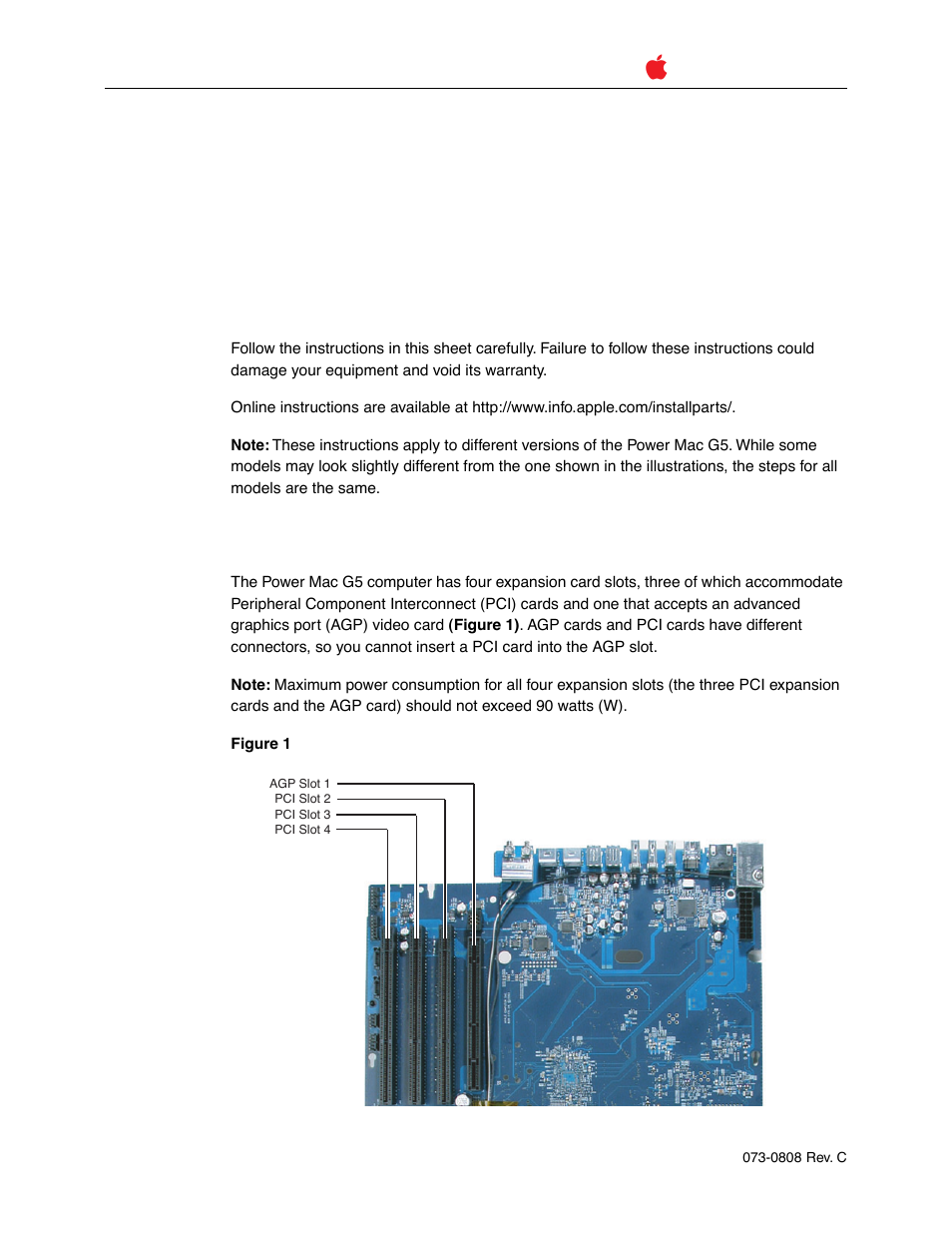Apple Power Mac G5 (AGP/PCI Card Replacement) User Manual | 7 pages