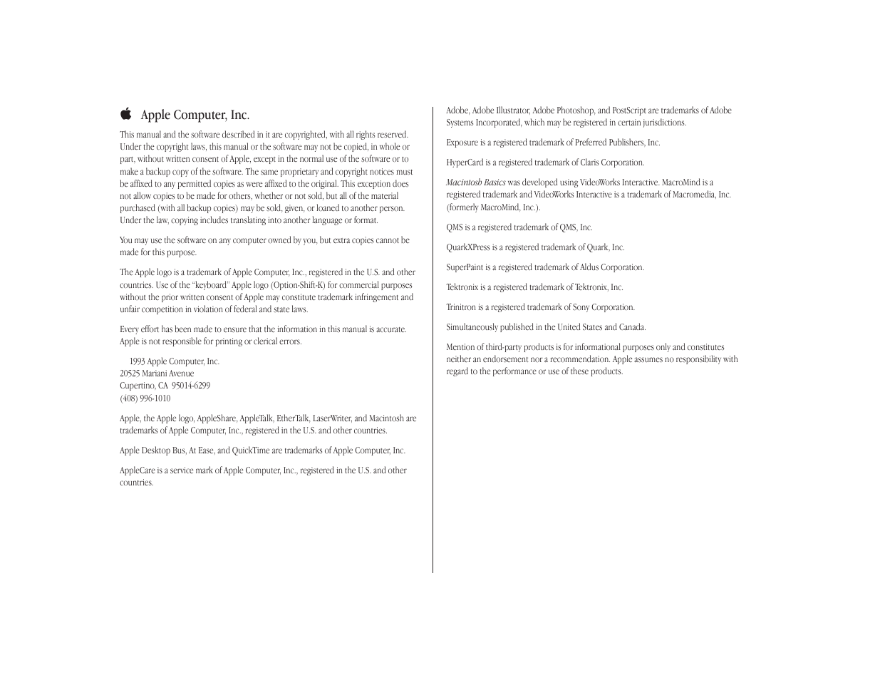 Apple computer, inc | Apple Macintosh LC 575 User Manual | Page 2 / 47