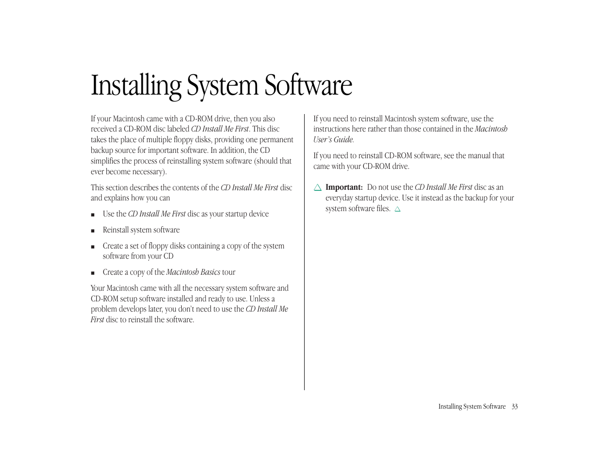 Installing system software | Apple Macintosh LC 575 User Manual | Page 39 / 47