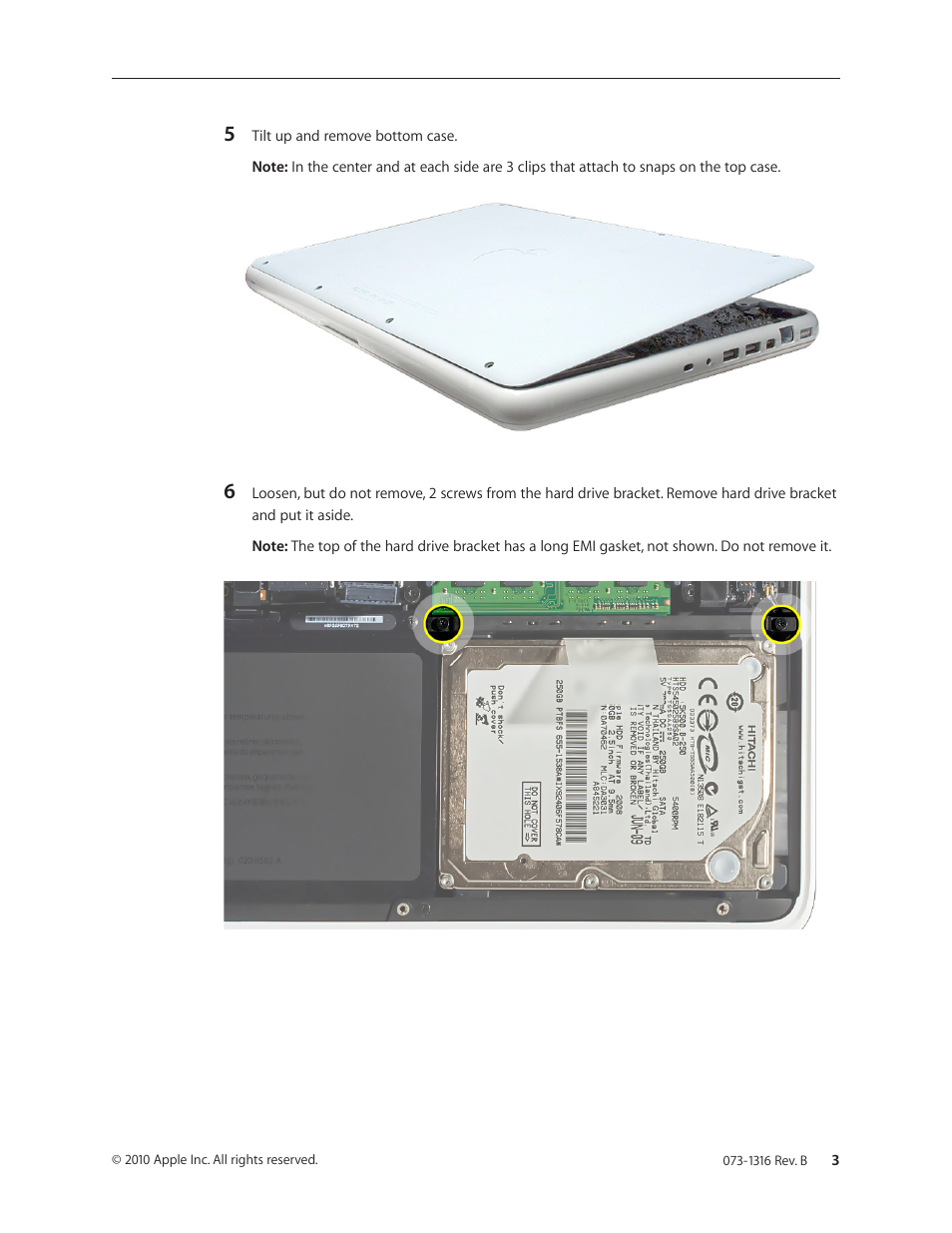 Apple MacBook 13-inch, Late 2009/Mid 2010 (Hard Drive Replacement) User Manual | Page 3 / 10