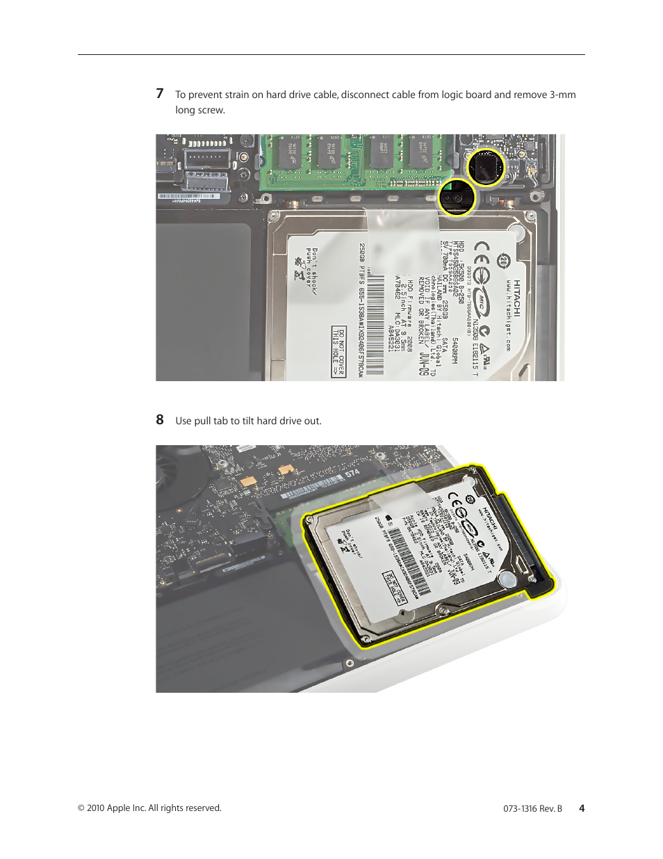 Apple MacBook 13-inch, Late 2009/Mid 2010 (Hard Drive Replacement) User Manual | Page 4 / 10