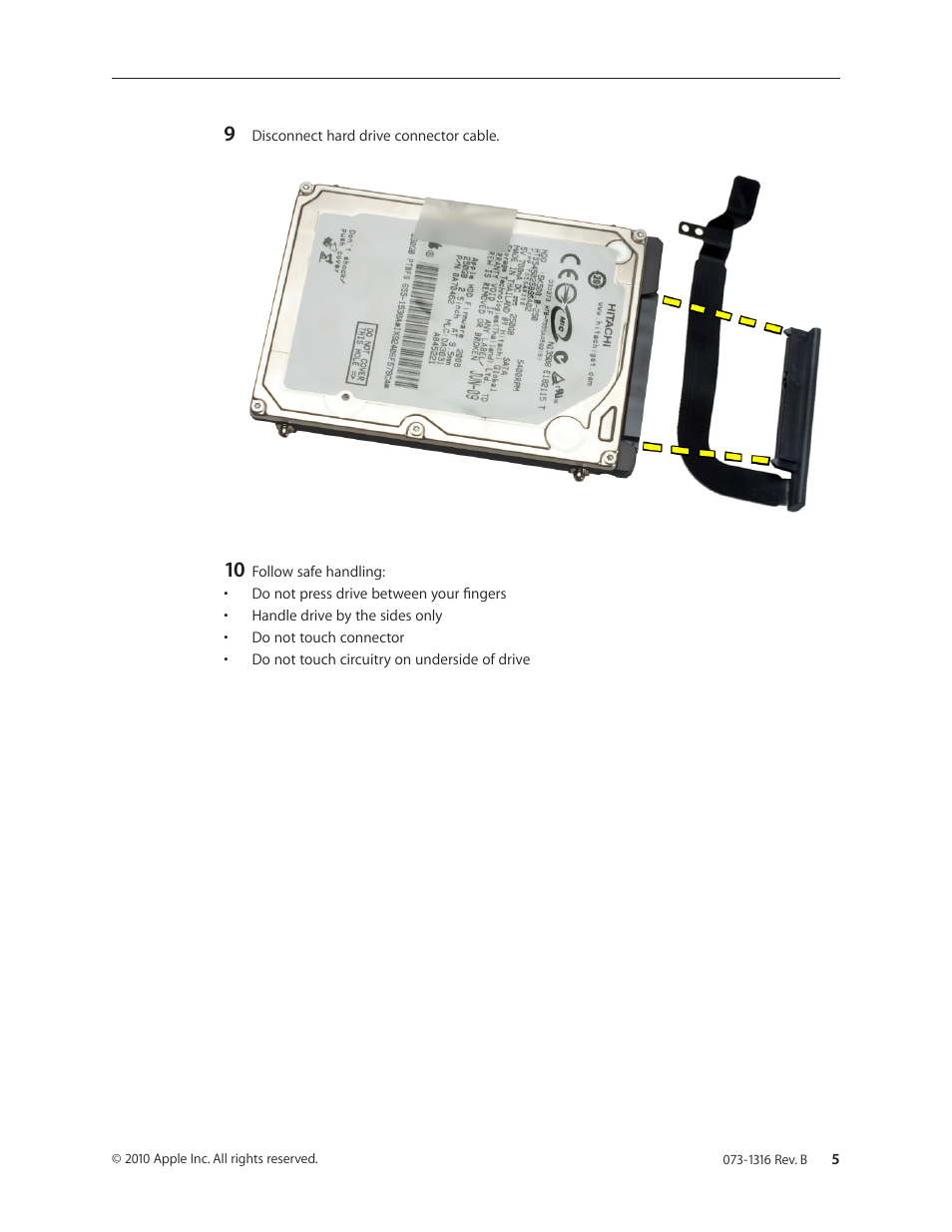 Apple MacBook 13-inch, Late 2009/Mid 2010 (Hard Drive Replacement) User Manual | Page 5 / 10