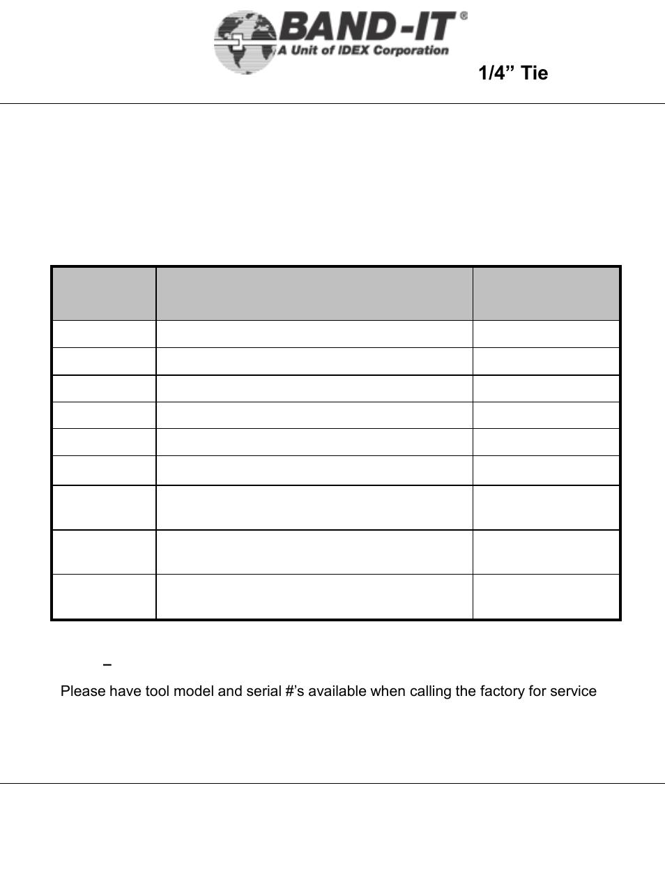 It1000-ab, Maintenance, 22 of 38 | 1/4” tie-lok, Tool | BAND-IT IT1000-AB 1/4 Tie-Lok Tool User Manual | Page 22 / 38