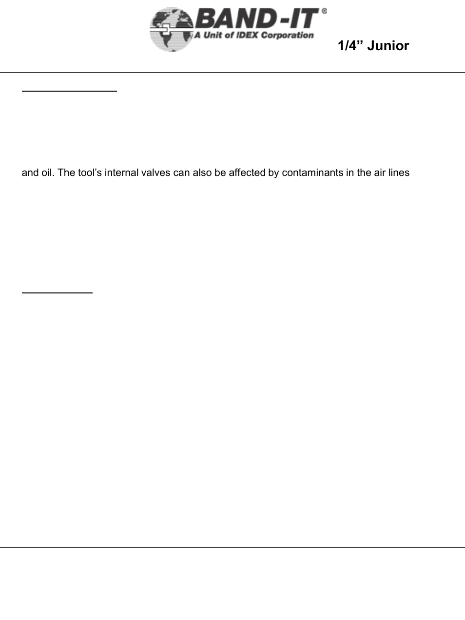It2000-ab, Tool overview, 8 of 38 | 1/4” junior, Tool | BAND-IT IT2000-AB 1/4 Junior Tool User Manual | Page 8 / 38