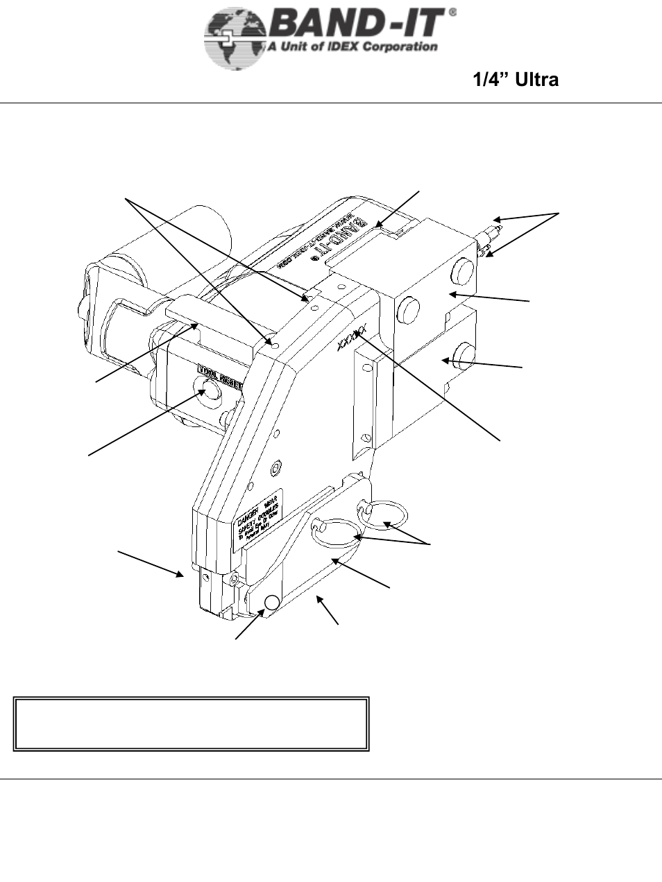 It3000-ab, It3000-ab tool body, Parts identification | 7 of 28, 1/4” ultra-lok tool | BAND-IT IT3000-AB 1/4 Ultra-Lok Tool User Manual | Page 7 / 28