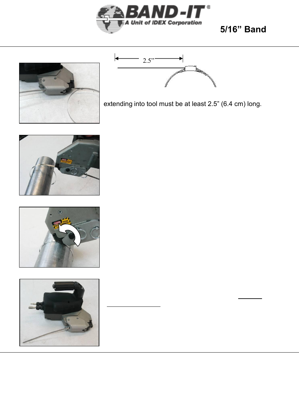 It4000-ab, Operating instructions, 15 of 28 | 5/16” band-lok tool | BAND-IT IT4000-AB 5/16 Band-Lok Tool User Manual | Page 15 / 28