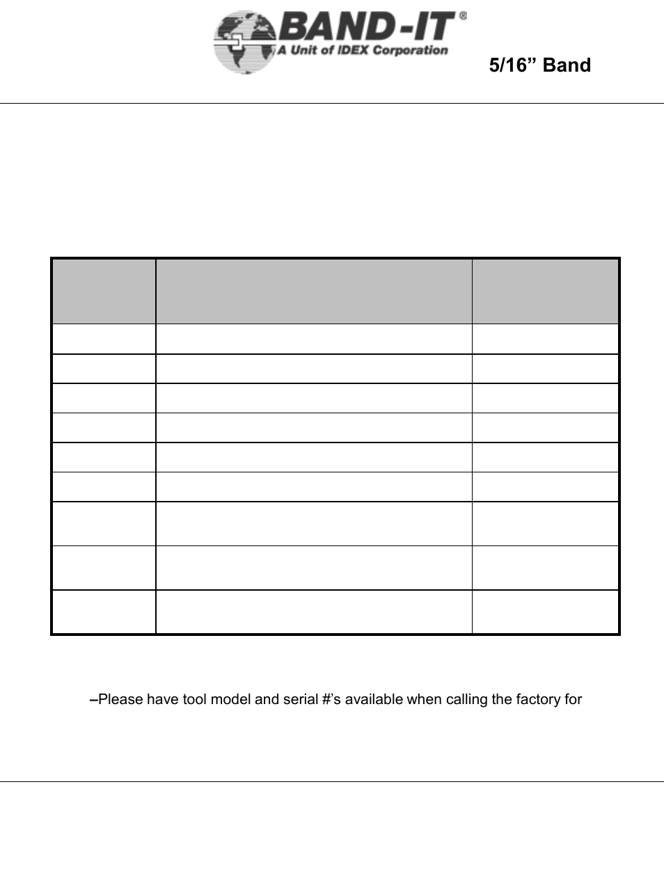 It4000-ab, Maintenance, 22 of 28 | 5/16” band-lok tool | BAND-IT IT4000-AB 5/16 Band-Lok Tool User Manual | Page 22 / 28