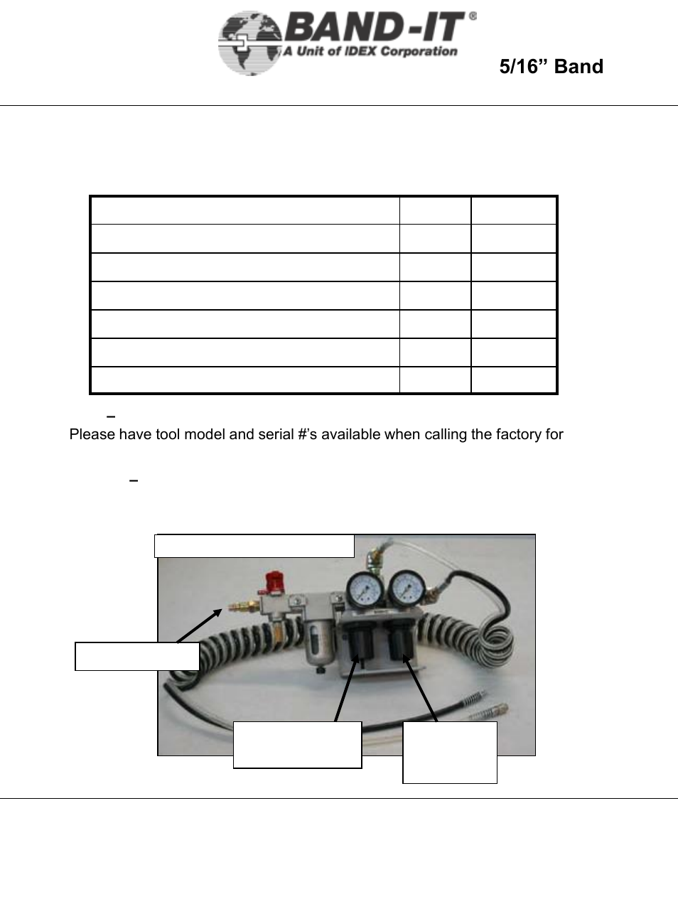 It4000-ab, Air system, 4 of 28 | 5/16” band-lok tool | BAND-IT IT4000-AB 5/16 Band-Lok Tool User Manual | Page 4 / 28