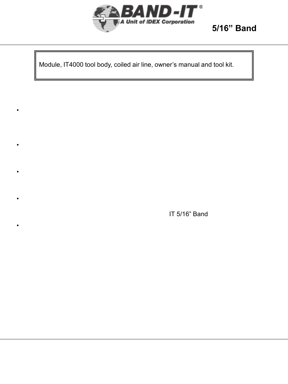 It4000-ab, Air system, 6 of 28 | 5/16” band-lok tool | BAND-IT IT4000-AB 5/16 Band-Lok Tool User Manual | Page 6 / 28