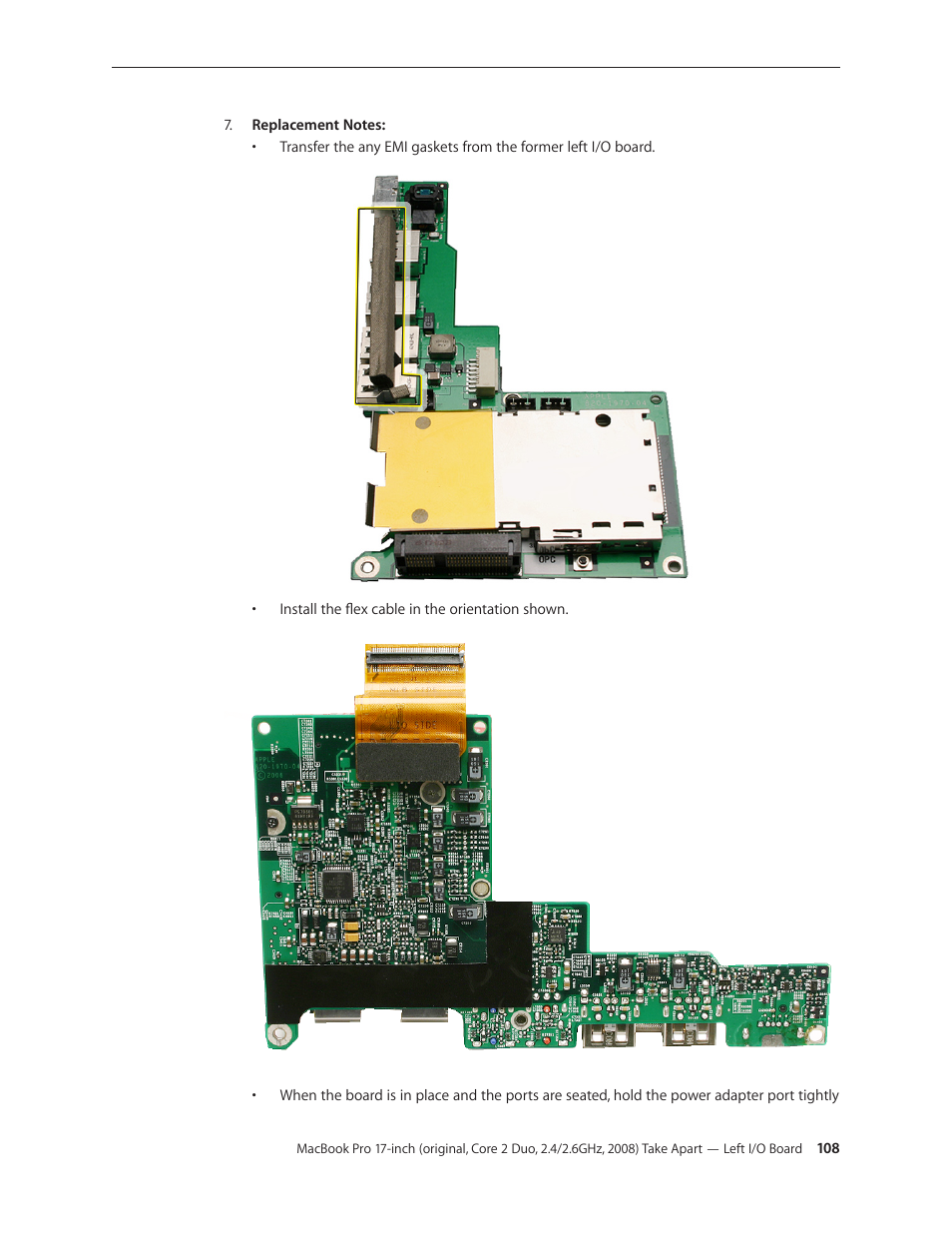 Apple MacBook Pro 17-inch (original, Core 2 Duo, 2.4GHz, Late 2007 CTO, Early 2008, and Late 2008) User Manual | Page 108 / 204