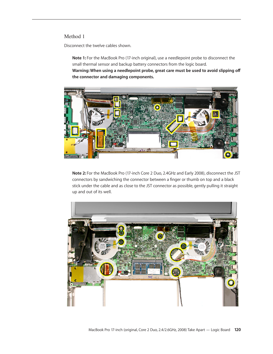 Apple MacBook Pro 17-inch (original, Core 2 Duo, 2.4GHz, Late 2007 CTO, Early 2008, and Late 2008) User Manual | Page 120 / 204