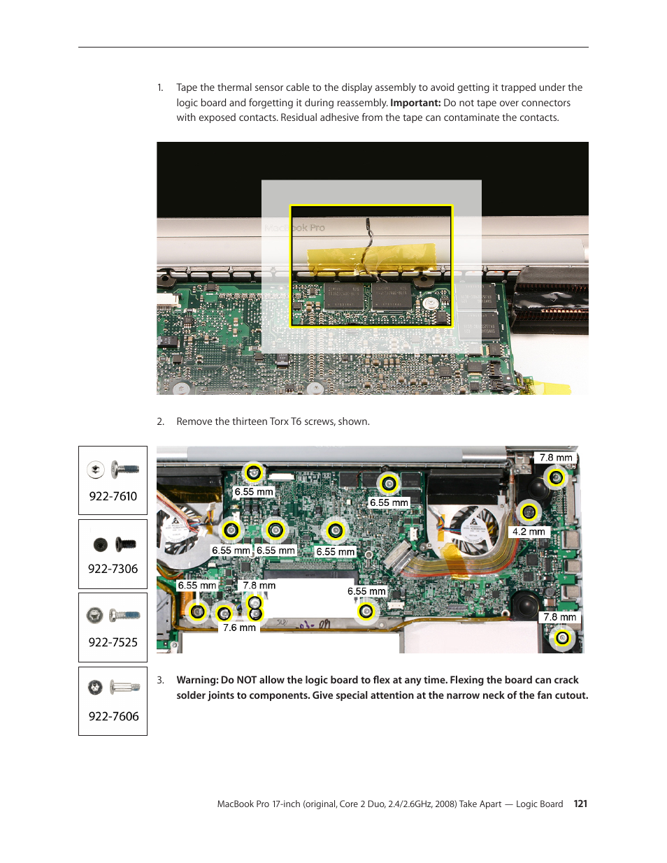 Apple MacBook Pro 17-inch (original, Core 2 Duo, 2.4GHz, Late 2007 CTO, Early 2008, and Late 2008) User Manual | Page 121 / 204