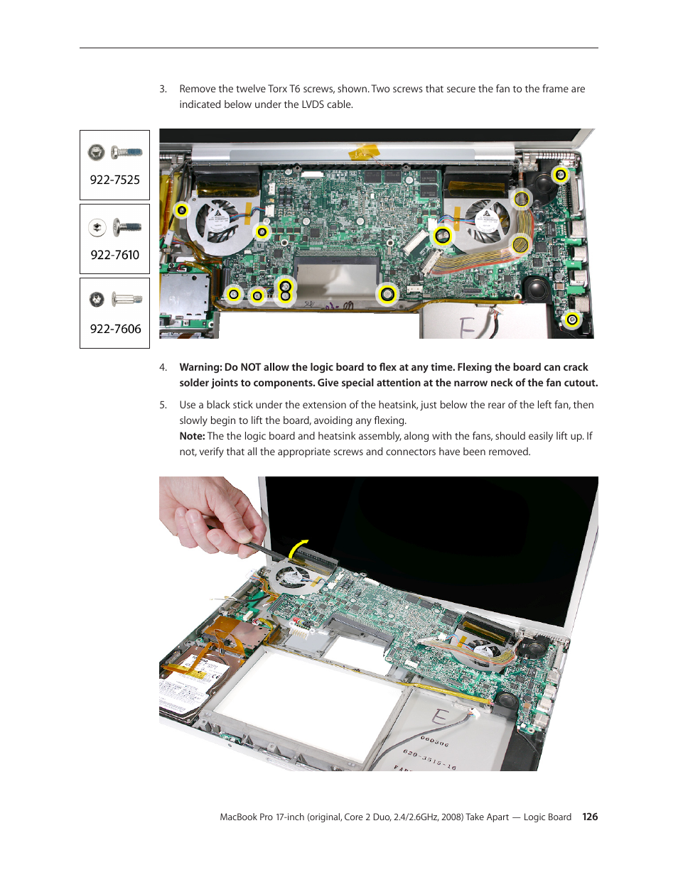 Apple MacBook Pro 17-inch (original, Core 2 Duo, 2.4GHz, Late 2007 CTO, Early 2008, and Late 2008) User Manual | Page 126 / 204