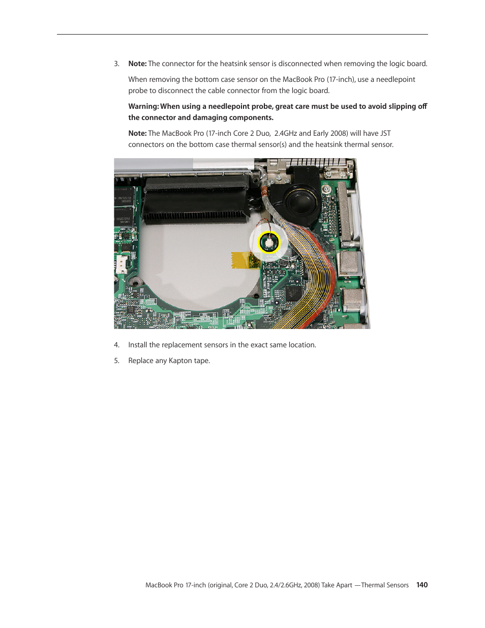 Apple MacBook Pro 17-inch (original, Core 2 Duo, 2.4GHz, Late 2007 CTO, Early 2008, and Late 2008) User Manual | Page 140 / 204