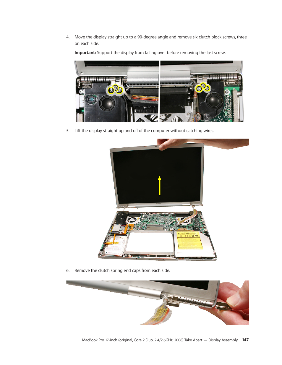 Apple MacBook Pro 17-inch (original, Core 2 Duo, 2.4GHz, Late 2007 CTO, Early 2008, and Late 2008) User Manual | Page 147 / 204