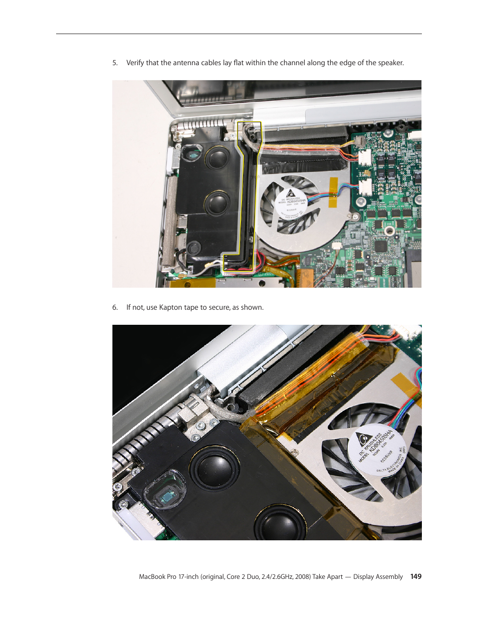 Apple MacBook Pro 17-inch (original, Core 2 Duo, 2.4GHz, Late 2007 CTO, Early 2008, and Late 2008) User Manual | Page 149 / 204