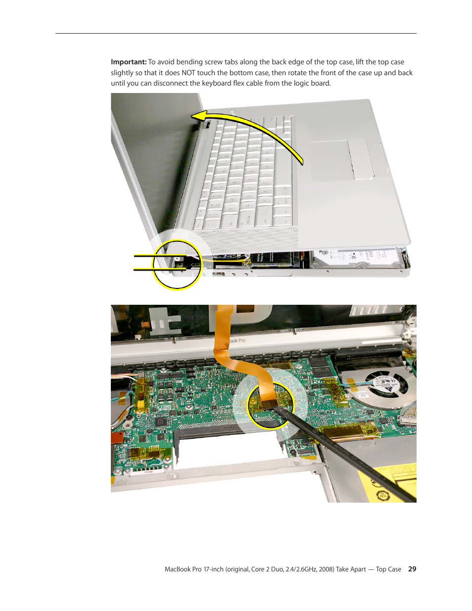 Apple MacBook Pro 17-inch (original, Core 2 Duo, 2.4GHz, Late 2007 CTO, Early 2008, and Late 2008) User Manual | Page 29 / 204