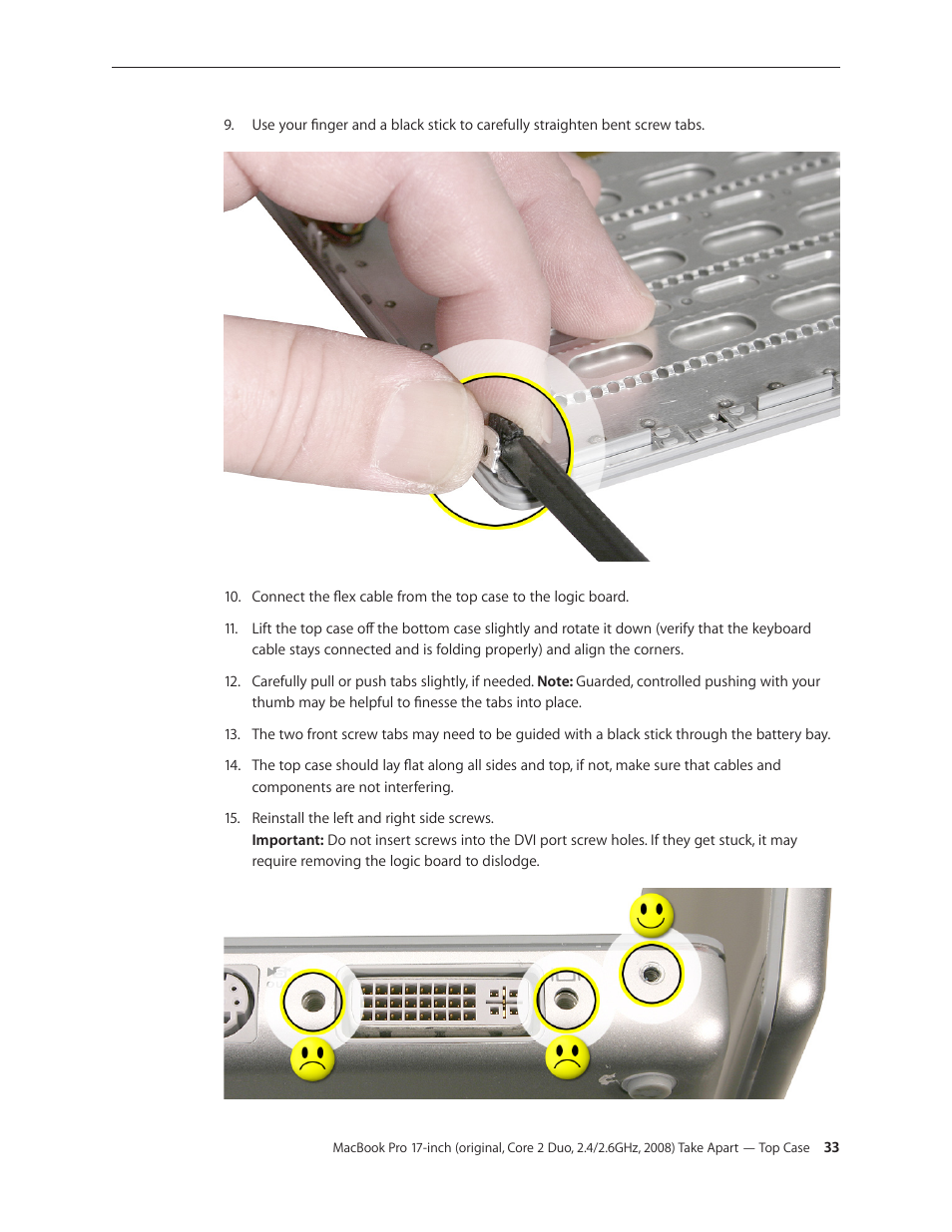 Apple MacBook Pro 17-inch (original, Core 2 Duo, 2.4GHz, Late 2007 CTO, Early 2008, and Late 2008) User Manual | Page 33 / 204