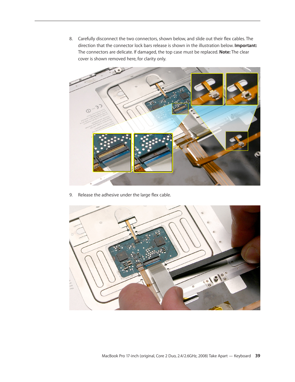 Apple MacBook Pro 17-inch (original, Core 2 Duo, 2.4GHz, Late 2007 CTO, Early 2008, and Late 2008) User Manual | Page 39 / 204