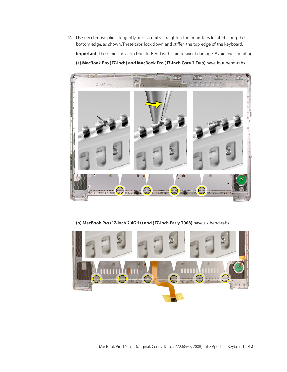 Apple MacBook Pro 17-inch (original, Core 2 Duo, 2.4GHz, Late 2007 CTO, Early 2008, and Late 2008) User Manual | Page 42 / 204