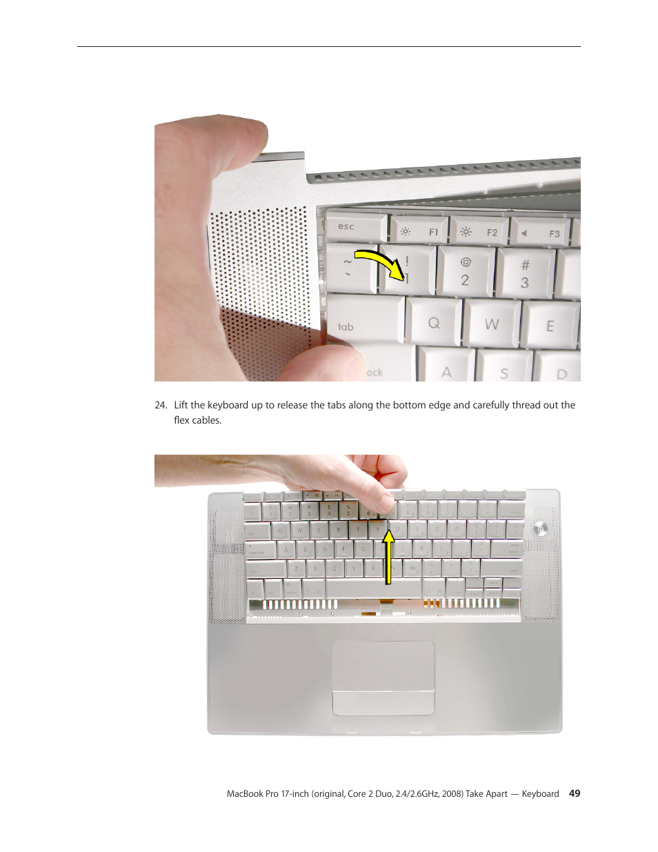 Apple MacBook Pro 17-inch (original, Core 2 Duo, 2.4GHz, Late 2007 CTO, Early 2008, and Late 2008) User Manual | Page 49 / 204