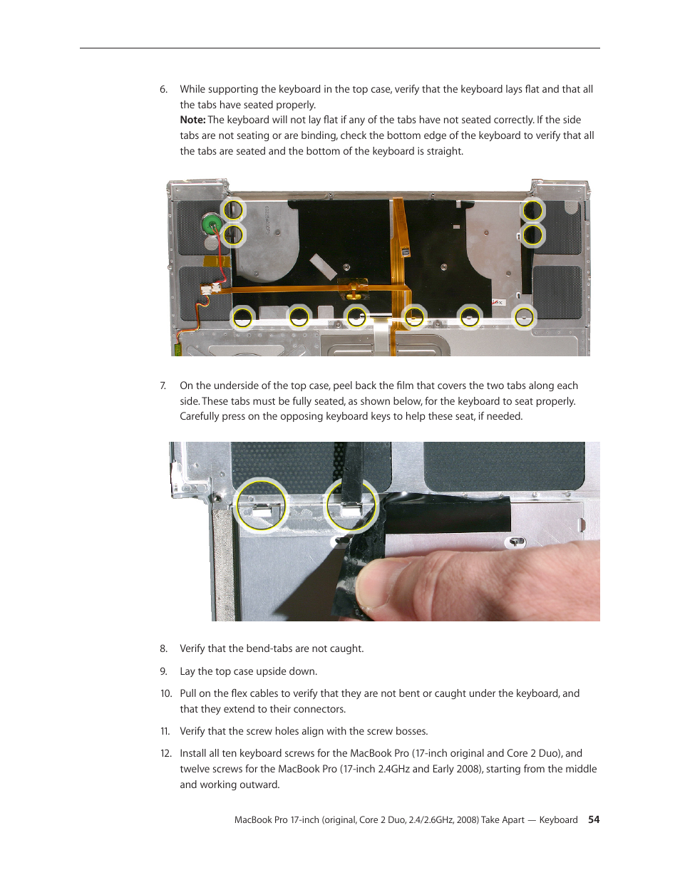 Apple MacBook Pro 17-inch (original, Core 2 Duo, 2.4GHz, Late 2007 CTO, Early 2008, and Late 2008) User Manual | Page 54 / 204