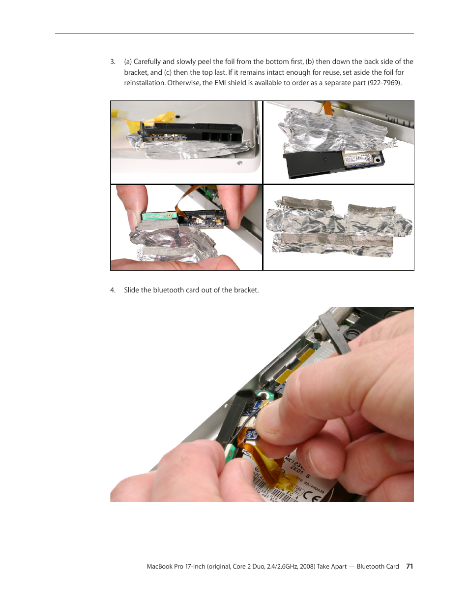 Apple MacBook Pro 17-inch (original, Core 2 Duo, 2.4GHz, Late 2007 CTO, Early 2008, and Late 2008) User Manual | Page 71 / 204