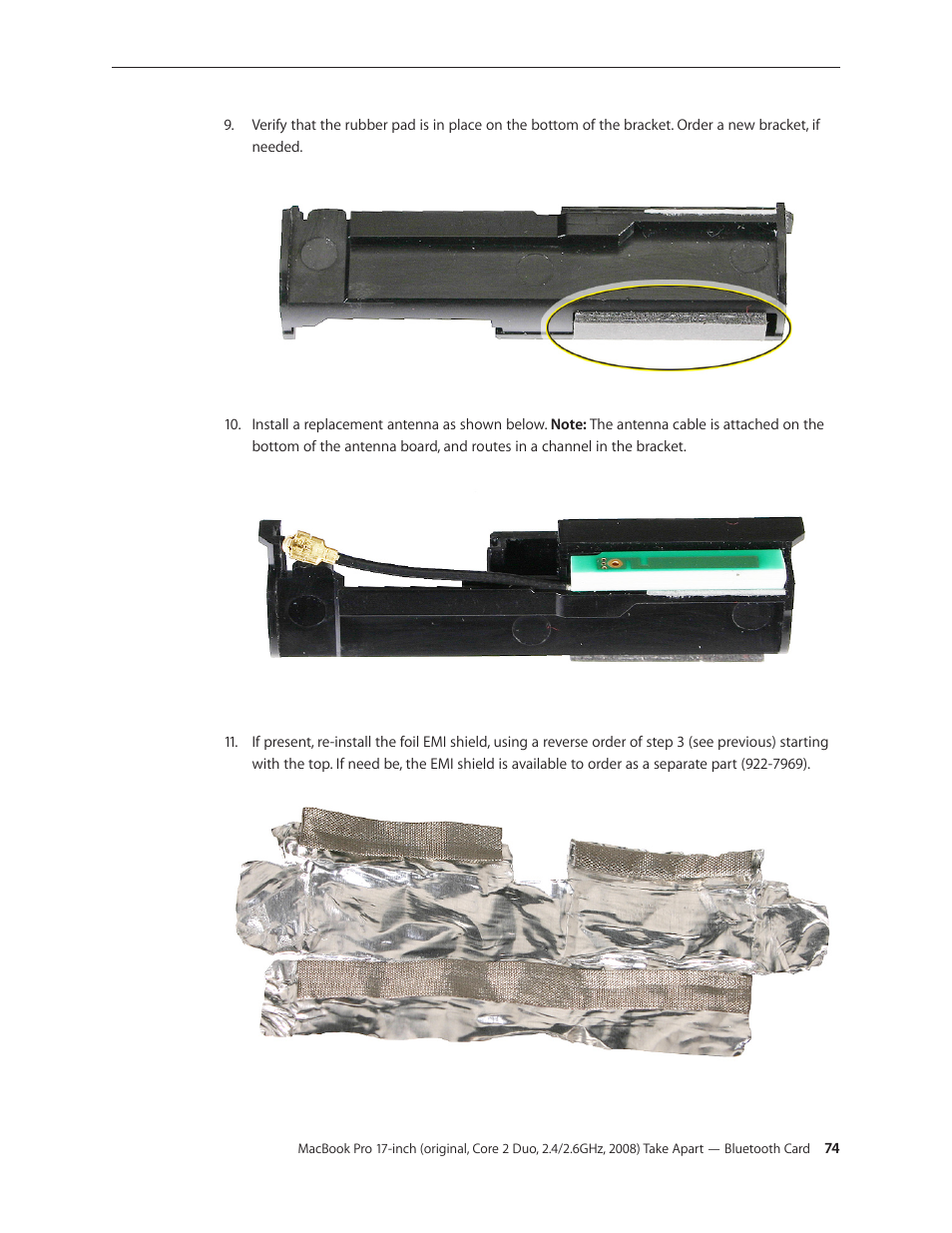 Apple MacBook Pro 17-inch (original, Core 2 Duo, 2.4GHz, Late 2007 CTO, Early 2008, and Late 2008) User Manual | Page 74 / 204