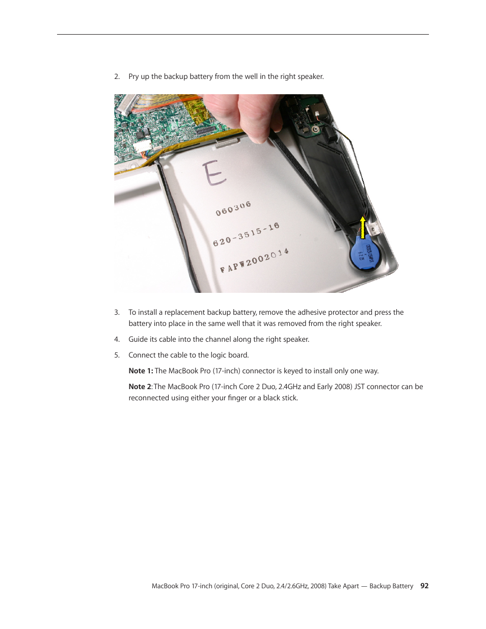 Apple MacBook Pro 17-inch (original, Core 2 Duo, 2.4GHz, Late 2007 CTO, Early 2008, and Late 2008) User Manual | Page 92 / 204