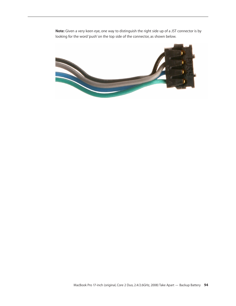Apple MacBook Pro 17-inch (original, Core 2 Duo, 2.4GHz, Late 2007 CTO, Early 2008, and Late 2008) User Manual | Page 94 / 204