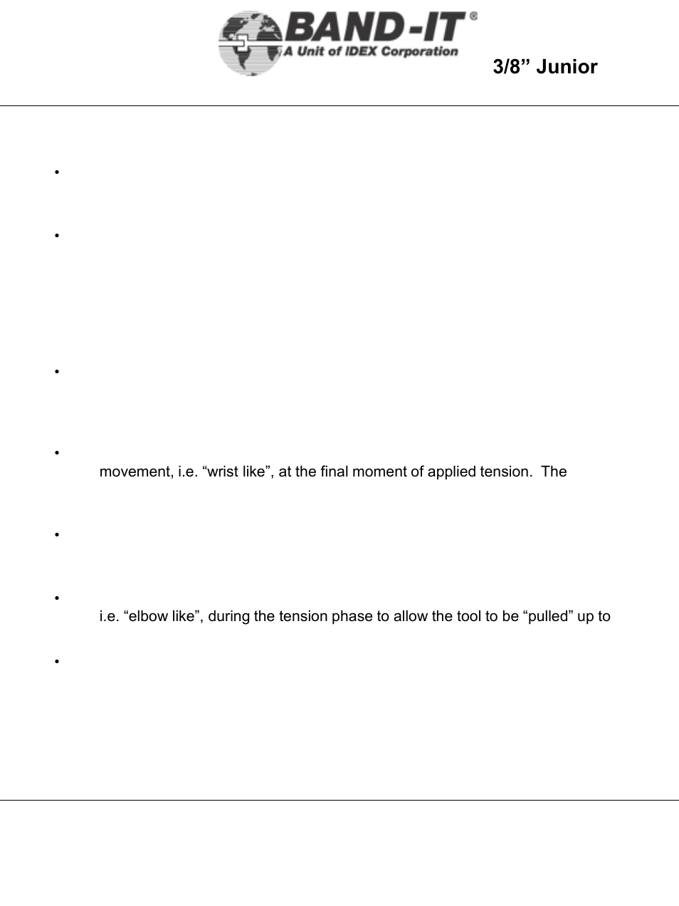 It5000-ab, 12 of 38, 3/8” junior | Tool, Remote operations & fixturing tips | BAND-IT IT5000-AB 3/8 Junior Tool User Manual | Page 12 / 38