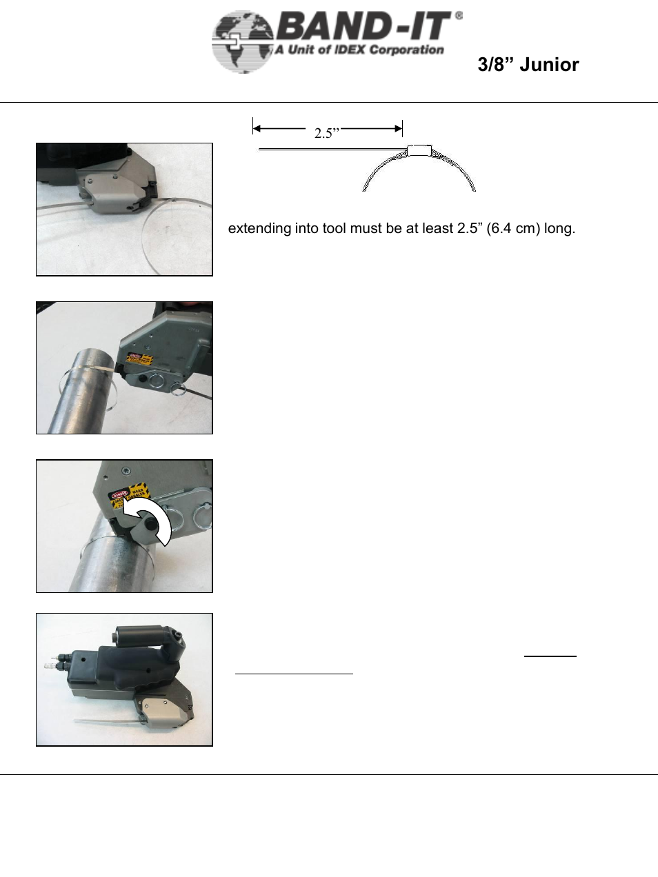 It5000-ab, Operating instructions, 15 of 38 | 3/8” junior, Tool | BAND-IT IT5000-AB 3/8 Junior Tool User Manual | Page 15 / 38