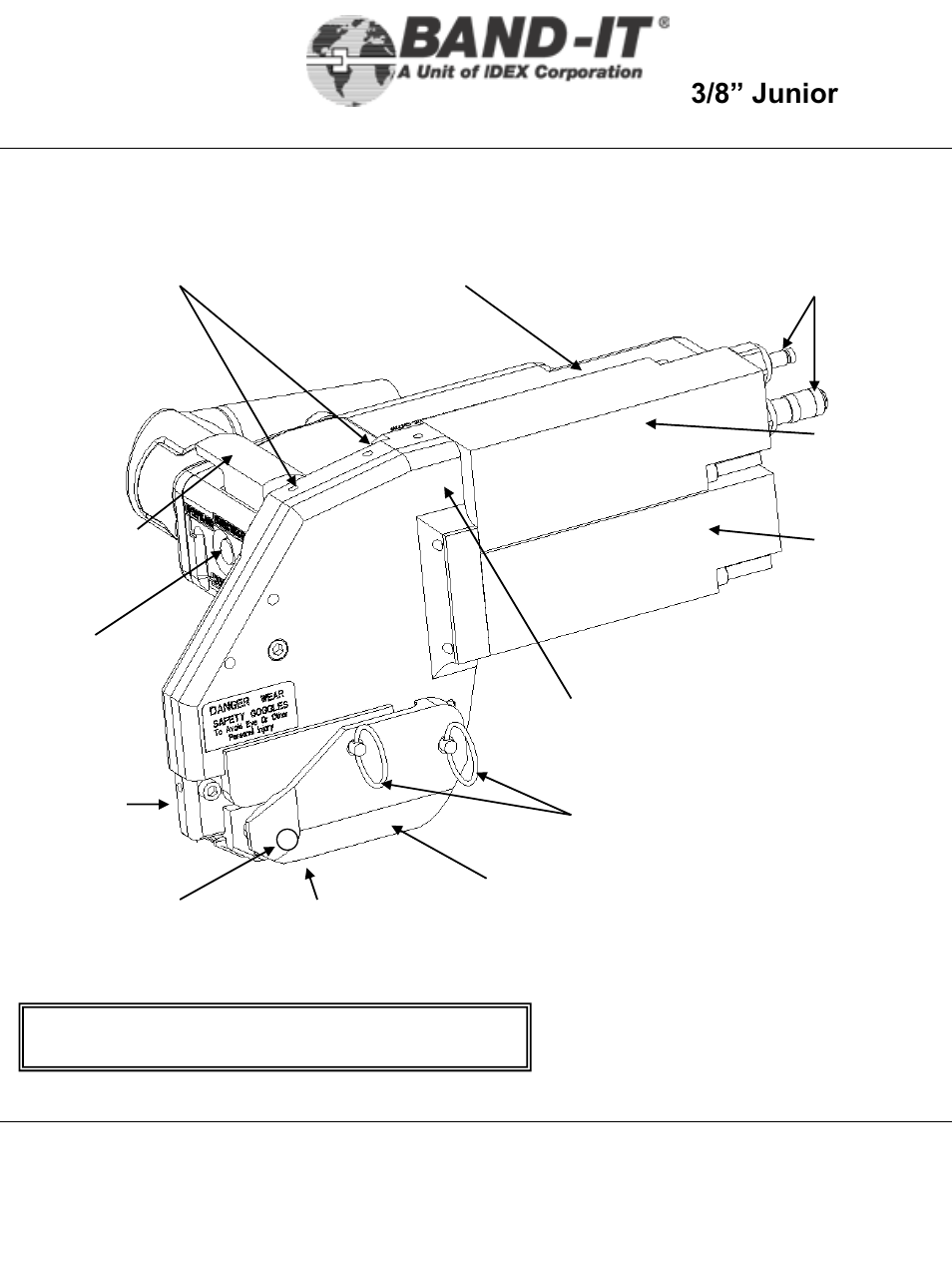 It5000-ab, It5000-ab tool body, Parts identification | 7 of 38, 3/8” junior, Tool | BAND-IT IT5000-AB 3/8 Junior Tool User Manual | Page 7 / 38