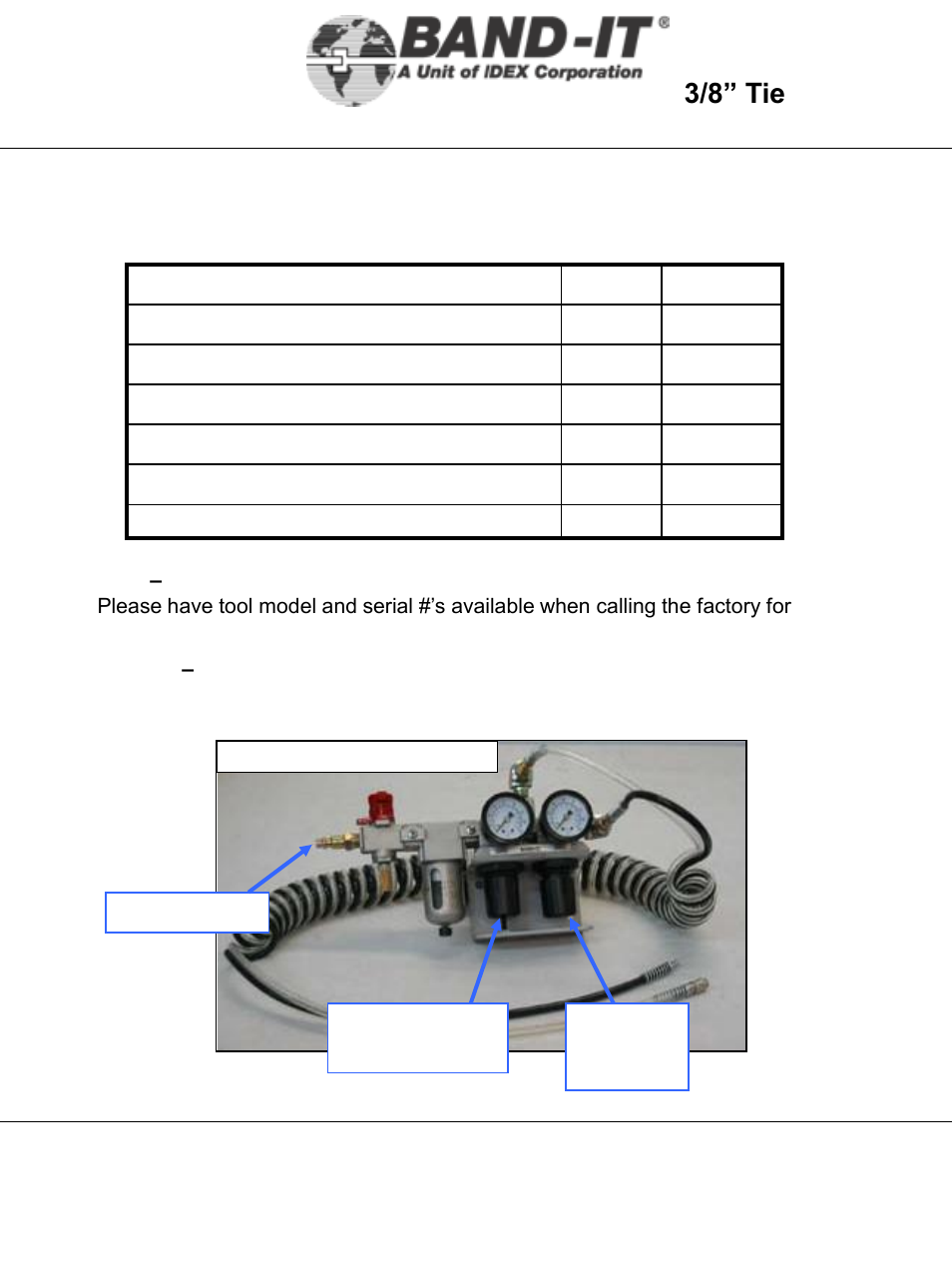 It6000-ab, Air system, 4 of 38 | 3/8” tie-lok, Tool | BAND-IT IT6000-AB 3/8 Tie-Lok Tool User Manual | Page 4 / 38