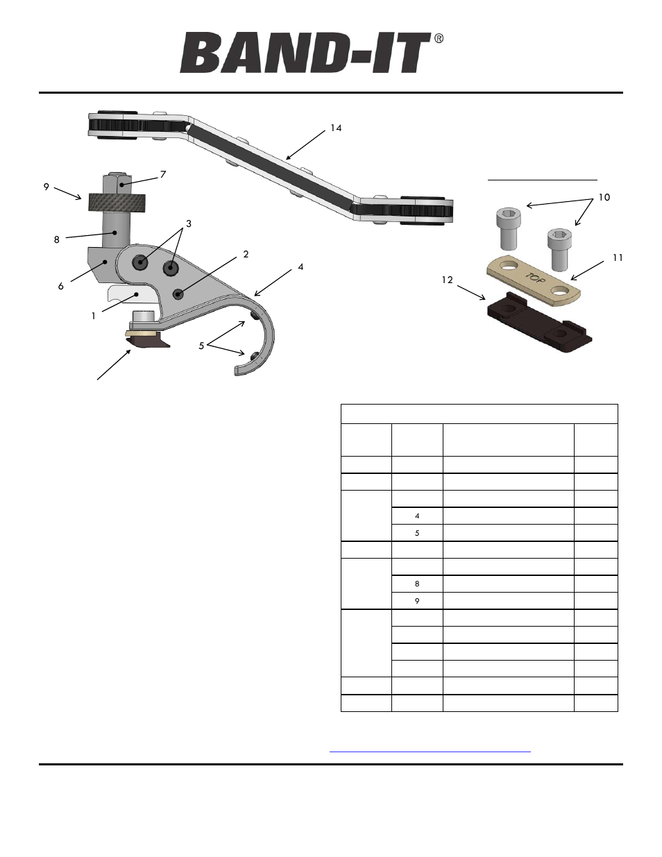 Repair parts & assembly | BAND-IT J05069 Heavy Duty Adapter User Manual | Page 2 / 2