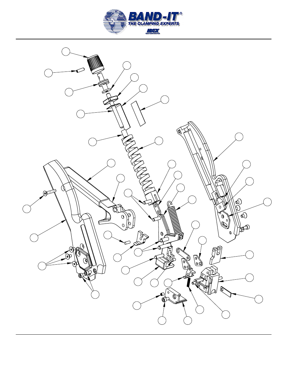 Repair parts list, See next page for part number tabulation) | BAND-IT K50289 Ball-Lok/Self-Lok Tool User Manual | Page 2 / 5