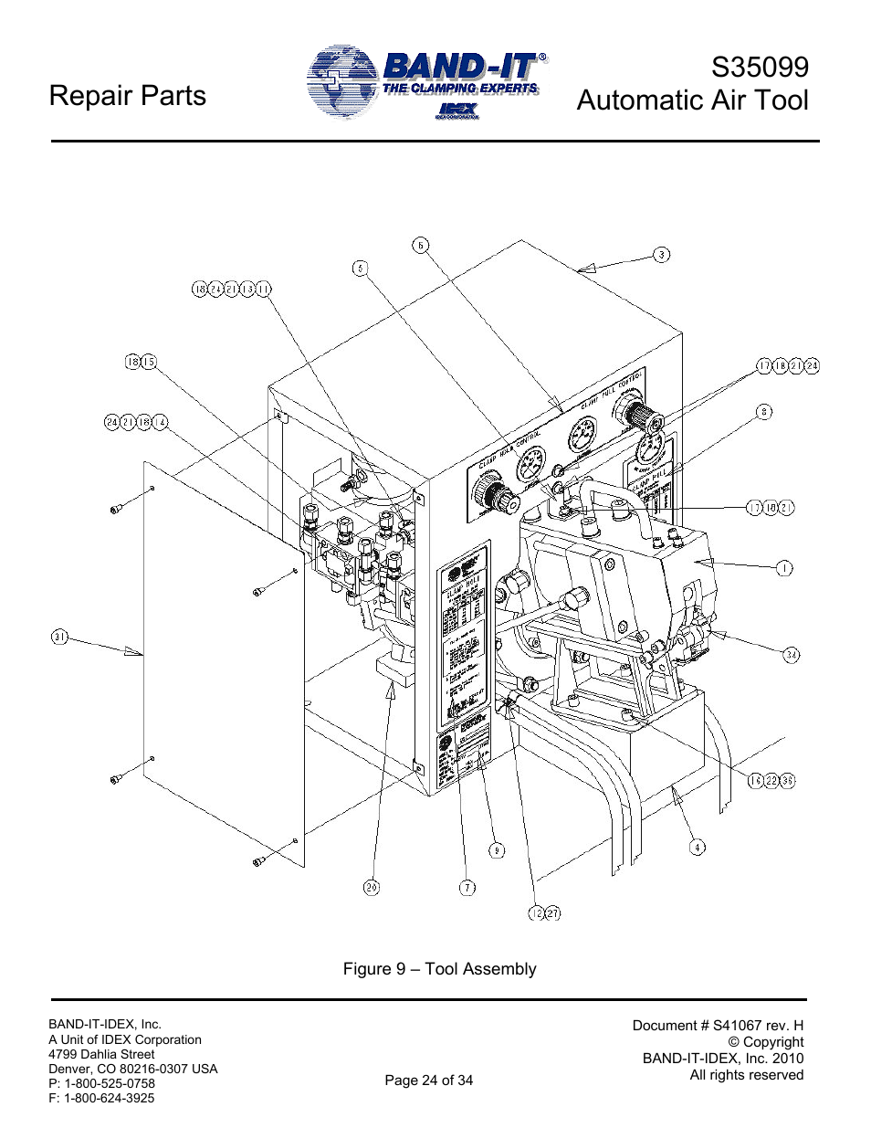 BAND-IT S35099 Automatic Air Tool User Manual | Page 24 / 34