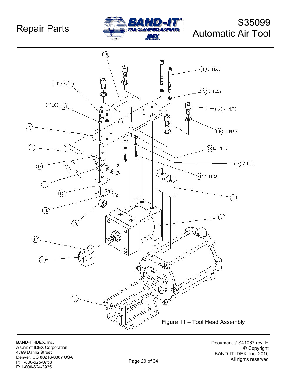 BAND-IT S35099 Automatic Air Tool User Manual | Page 29 / 34