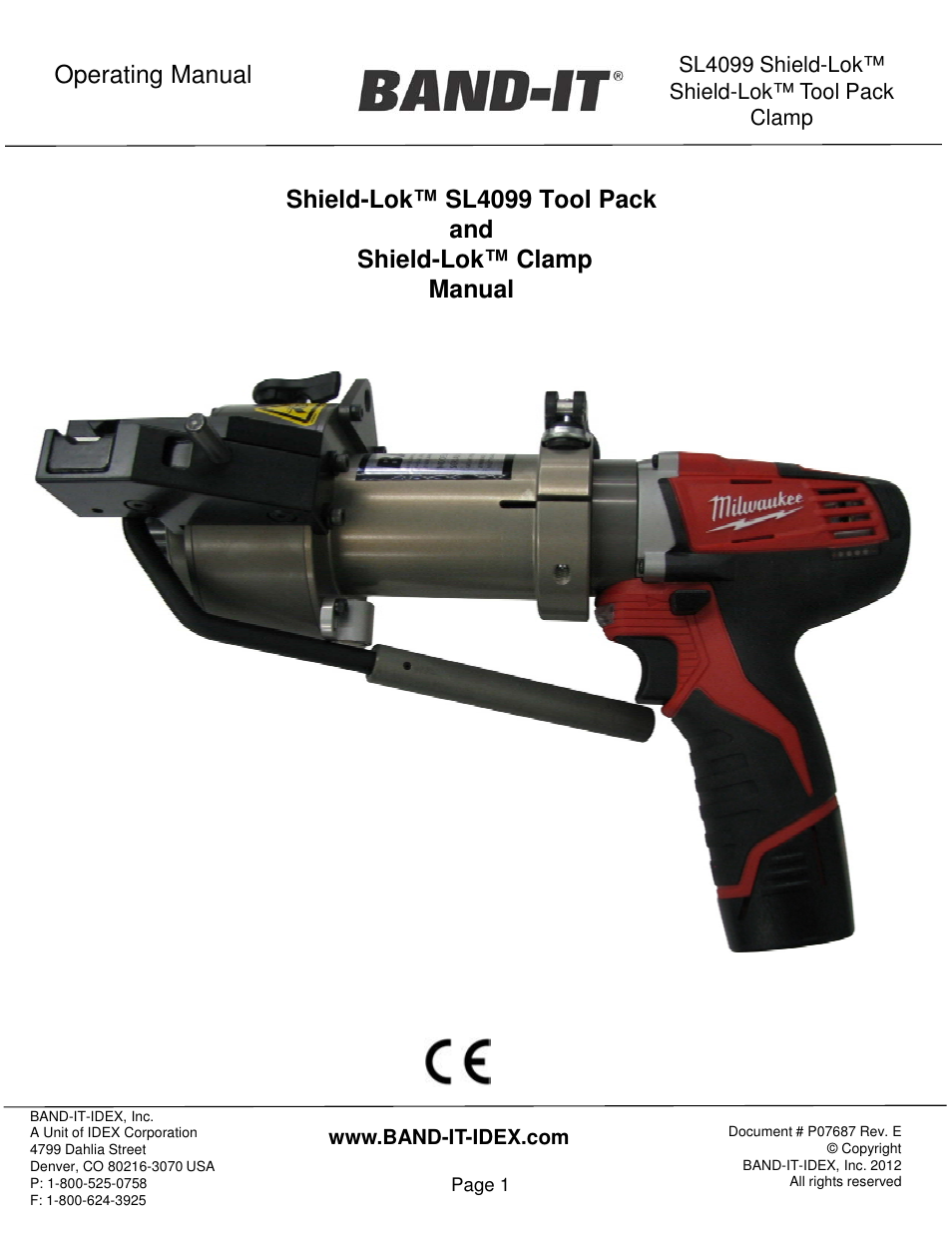BAND-IT Shield-Lok Clamp User Manual | 15 pages
