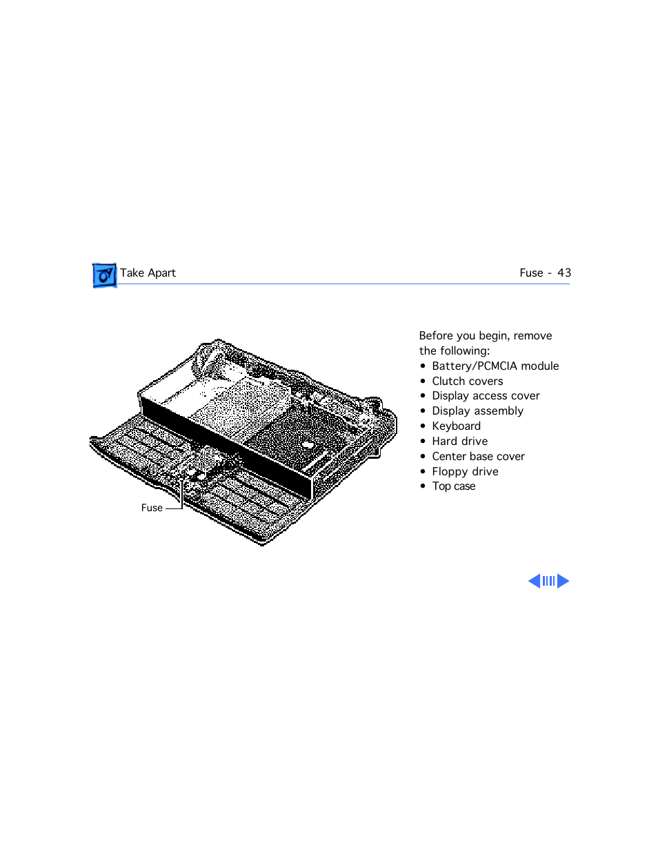 Fuse | Apple Mac PowerBook 550c User Manual | Page 100 / 175