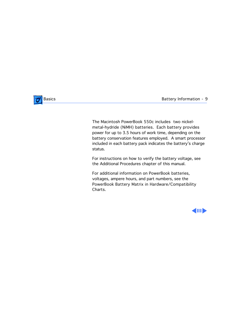 Battery information | Apple Mac PowerBook 550c User Manual | Page 11 / 175