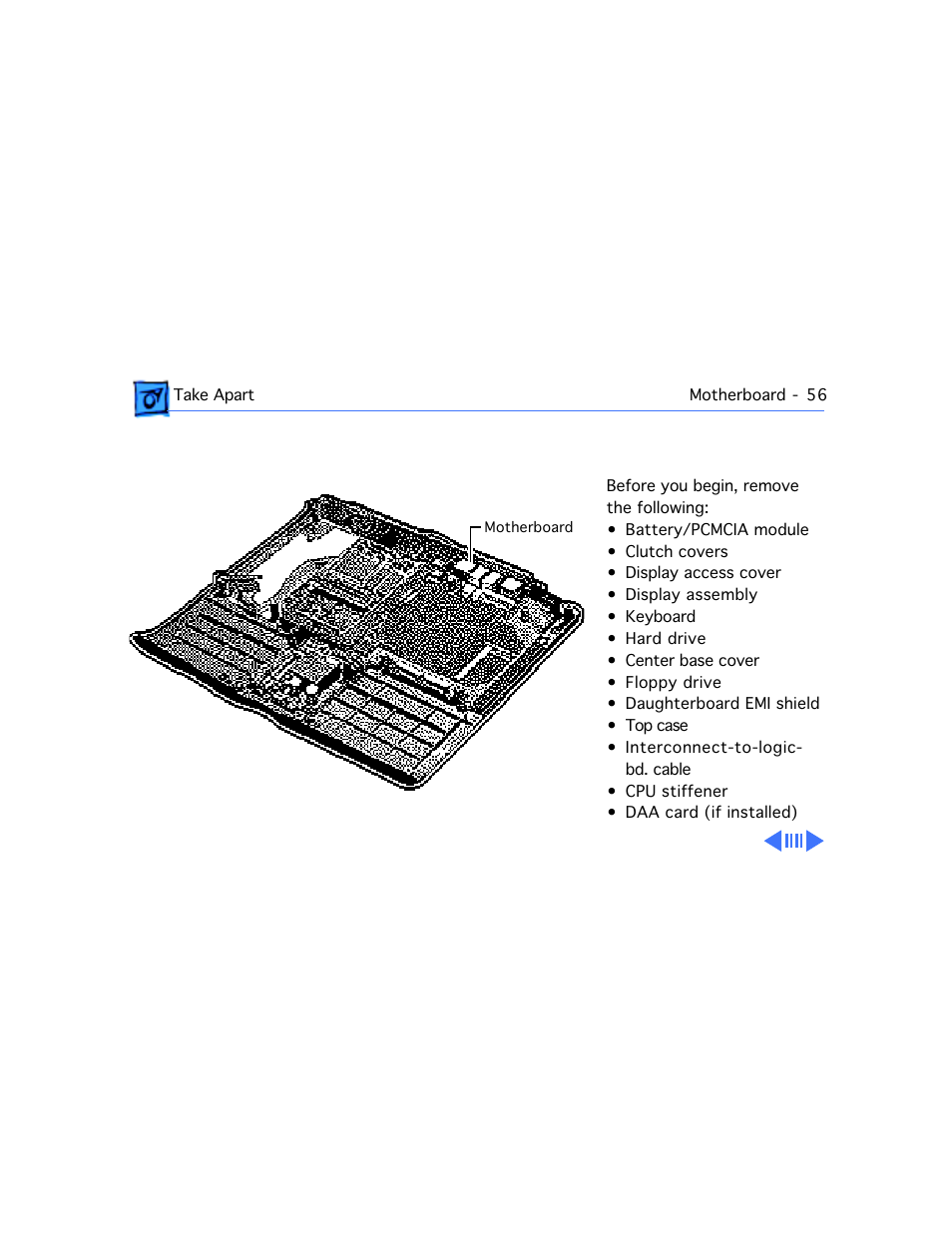 Motherboard | Apple Mac PowerBook 550c User Manual | Page 113 / 175