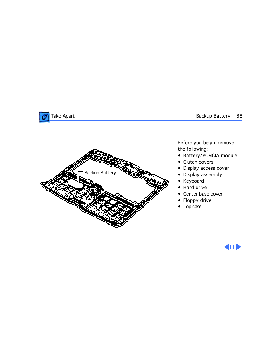 Backup battery | Apple Mac PowerBook 550c User Manual | Page 125 / 175