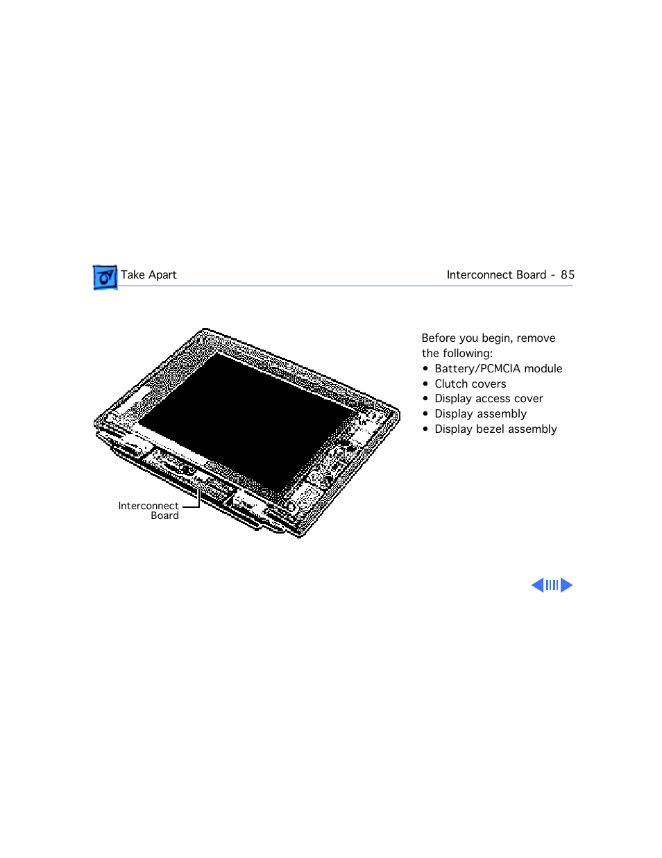 Interconnect board | Apple Mac PowerBook 550c User Manual | Page 142 / 175