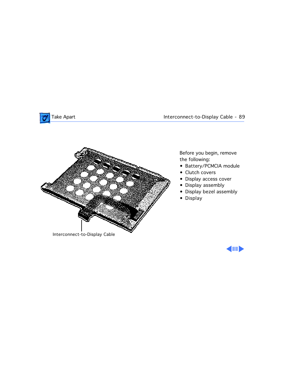 Interconnect-to- display cable | Apple Mac PowerBook 550c User Manual | Page 146 / 175