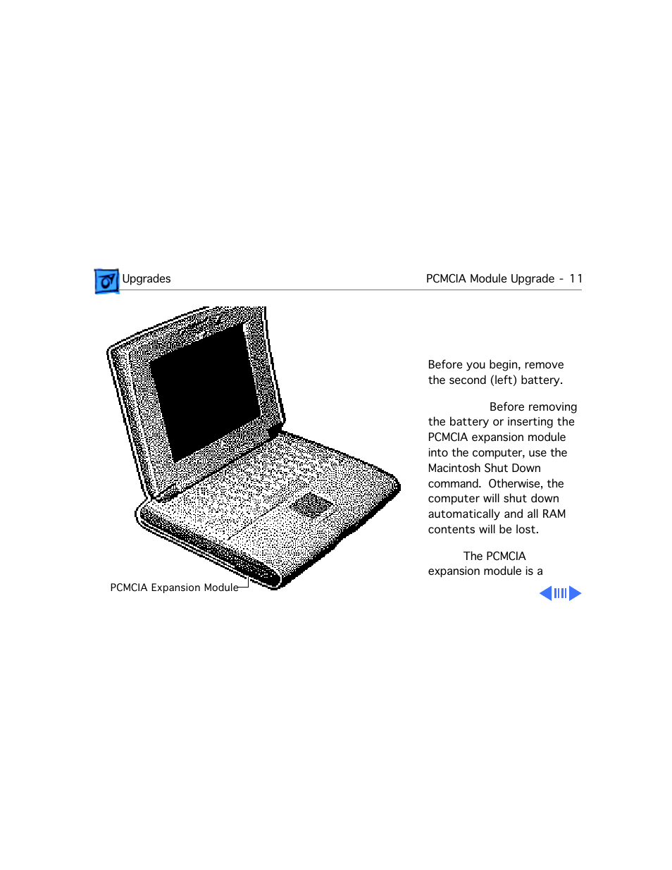 Pcmcia module upgrade | Apple Mac PowerBook 550c User Manual | Page 164 / 175