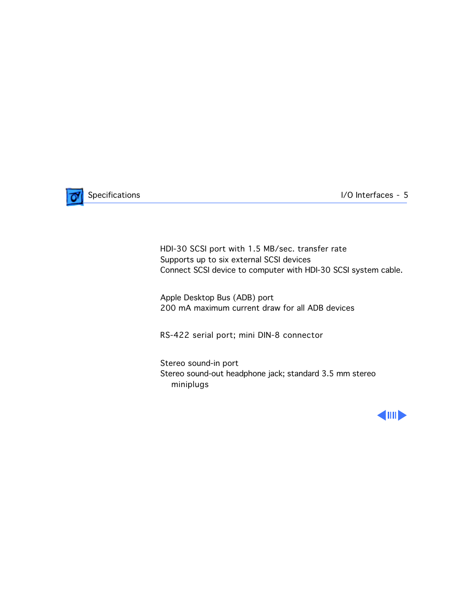 I/o interfaces | Apple Mac PowerBook 550c User Manual | Page 19 / 175