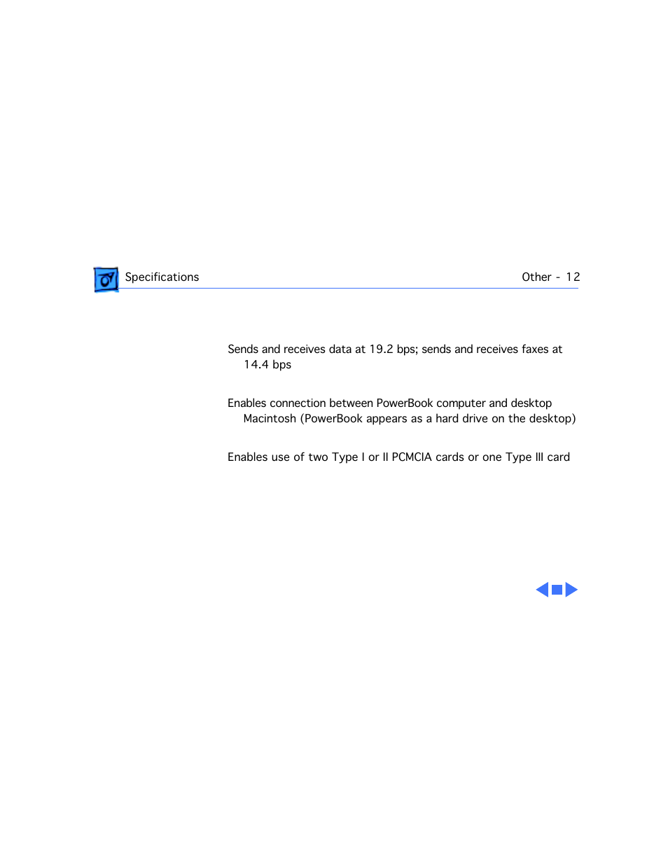 Other, Internal modem, Scsi adapter | Pcmcia module | Apple Mac PowerBook 550c User Manual | Page 26 / 175