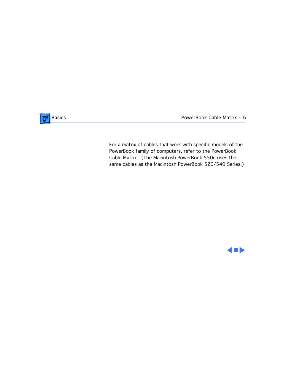Powerbook cable matrix | Apple Mac PowerBook 550c User Manual | Page 8 / 175